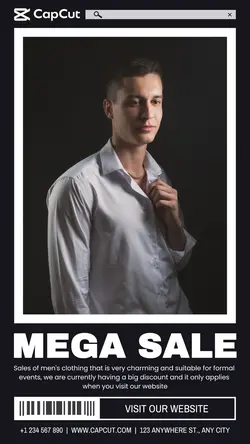 Mega Sale Men's Suit Instagram Story