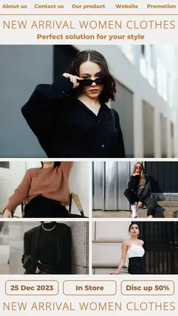 Fashion New Arrival Women Clothes Display Instagram Stories 