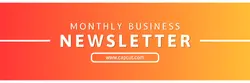 Non marketing Email header Orange gradient style