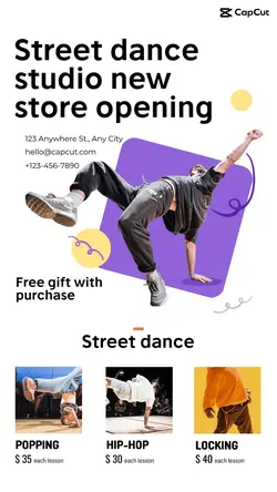 Education Street dance showcase Minimalist