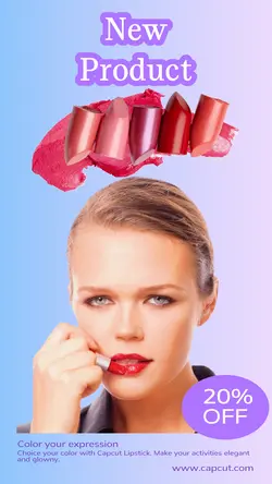New Product Lipstick Instagram Story Purple