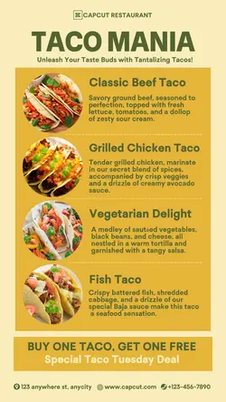 food menu taco instagram story