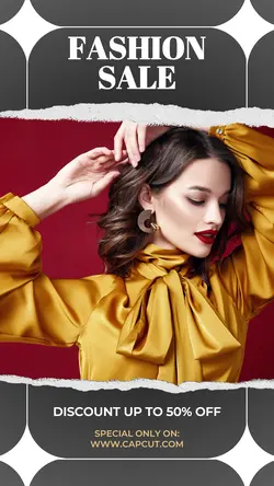 Fashion sale discount ads instagram story