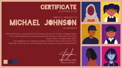 School Certificate of Appreciation (Landscape)