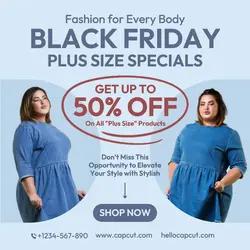 Black Friday Plus Size Specials Instagram Post