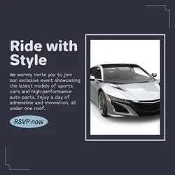 Cars & Auto parts Invitation