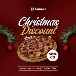 Christmas Discount Pizza Advertisement