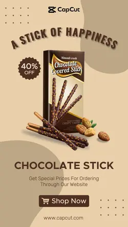 Chocolate Stick Food & Beverage Instagram Story