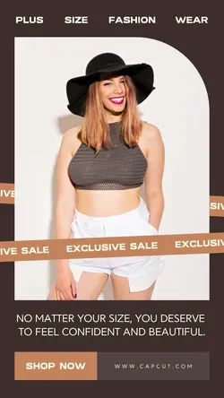 Brown Minimalist Big Size Fashion TikTok