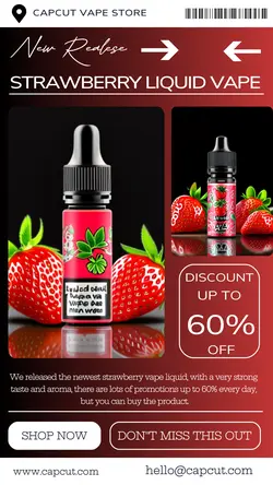 Liquid Vape Strawbery Sale Promo Story