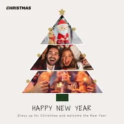 Personal Sharing Christmas Card Display Bright