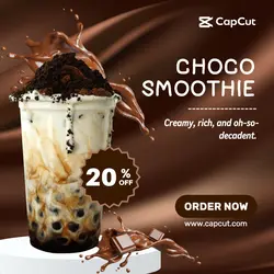 Food Choco Smoothie Promotion Brown