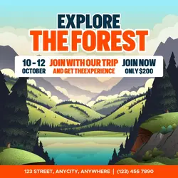 Camping Event Promotion Instagram Post