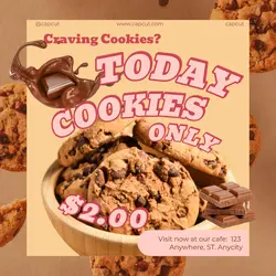 Brown Cookies Promotion Instagram Post