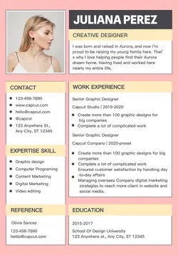 Business Resume Creative Designer