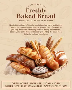 freshly baked bread instagram post