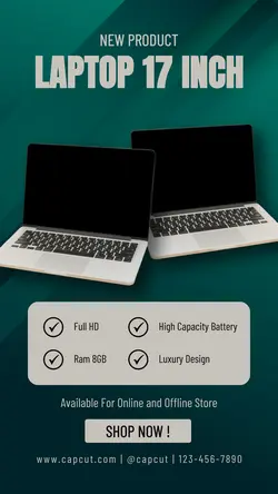 Electronic Laptop Product Display Instagram Story