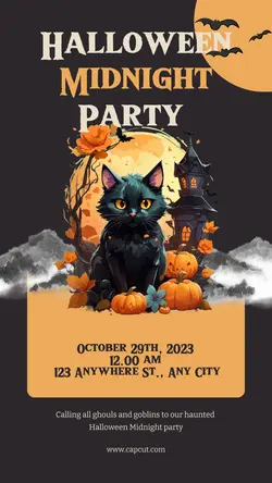 Halloween Midnight Party Instagram Story