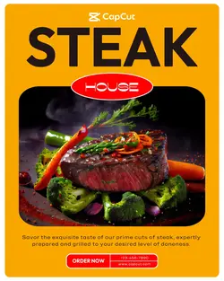 Food Steak House Display Instagram Post