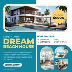 Real estate beach house promotion