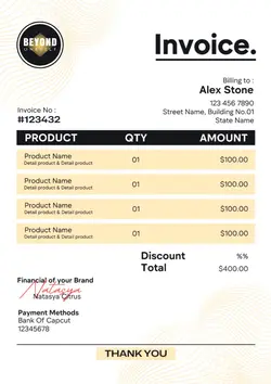 Minimalist Invoice Design