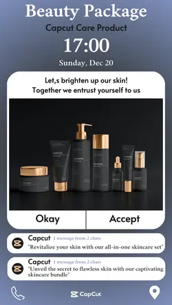Beauty care sale story board instagram
