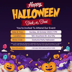 Halloween Event Invitation Social Media Post