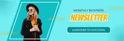Non-marketing Email Header, Monthly business newsletter