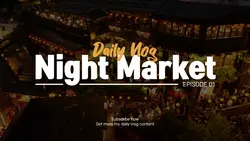 YouTube Thumbnail Vlog Night Market