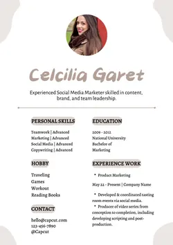 Non-marketing Resume