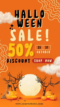 halloween sale poster for tiktok 