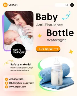 Maternal and infant care Baby bottle Business cute