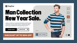 Man Fashion New Year Sale Promotion Website