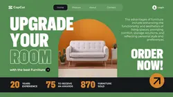 Green Minimalist Modern Furniture Promotion Banner