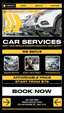 Modern Style Car Services Instagram Story Post