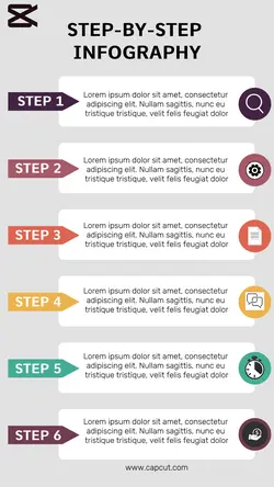 Non-marketing infographic & Step by step Minimalis