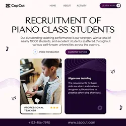Education Piano class Branding Minimalist