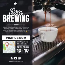 Food & Beverage Coffee Shop Opening Post