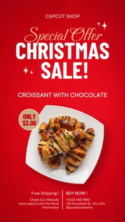 Food Christmas Cake Sale Instagram Story