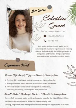 Non-Marketing Resume Brown Aesthetic