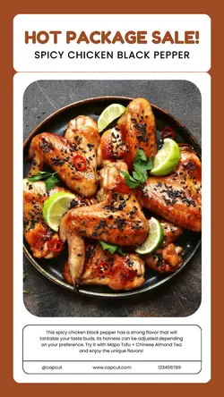 Food Spicy Chicken Promotion Instagram Story