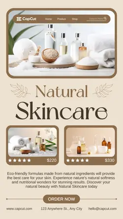 Minimalist Beauty Natural Skincare Instagram Story
