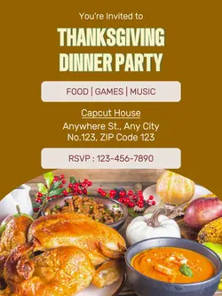 Thanksgiving Dinner Invitation Instagram Story