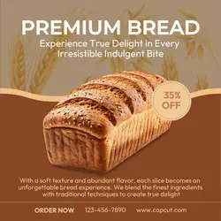 Food & Beverage Premium Bread Instagram Post