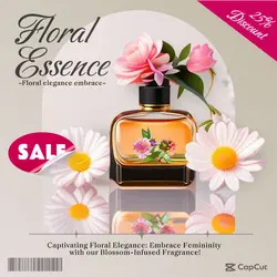 Beauty Floral essence promotion instagram post