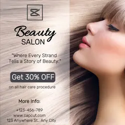 Beauty Salon Promotion Instagram Post