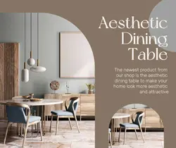 beige and brown minimalist aesthetic dining table