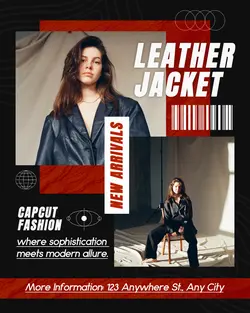 Instagram Post Fashion New Arrivals Leather Jacket