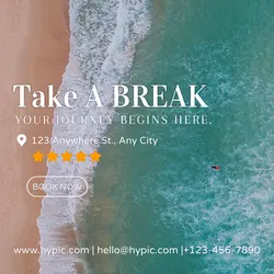 travel promotion sea nature simple information