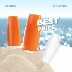 Ecommerce Beauty Hero Image Sunscreen Aesthetic Blue